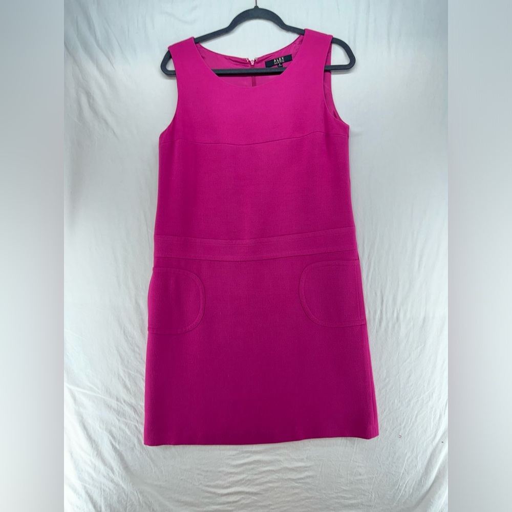 Alex Marie Womens Dress Pink Sheath Sleeveless Pockets Workwear Solid Size 8
